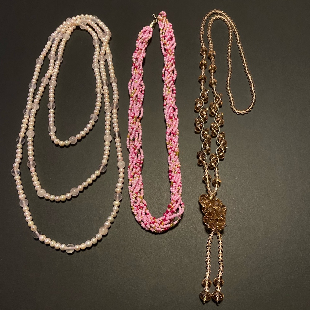Vintage Y2K Pink Necklace Bundle